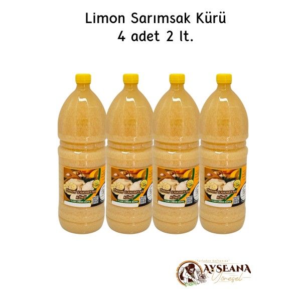 Limon Sarımsak Kürü El Yapımı Doğal (4x 2lt ) 8 Lt