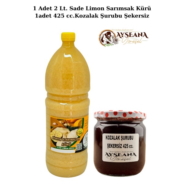 Limon Sarımsak Kürü 2 Lt  Kozalak Şurubu 425 ml.