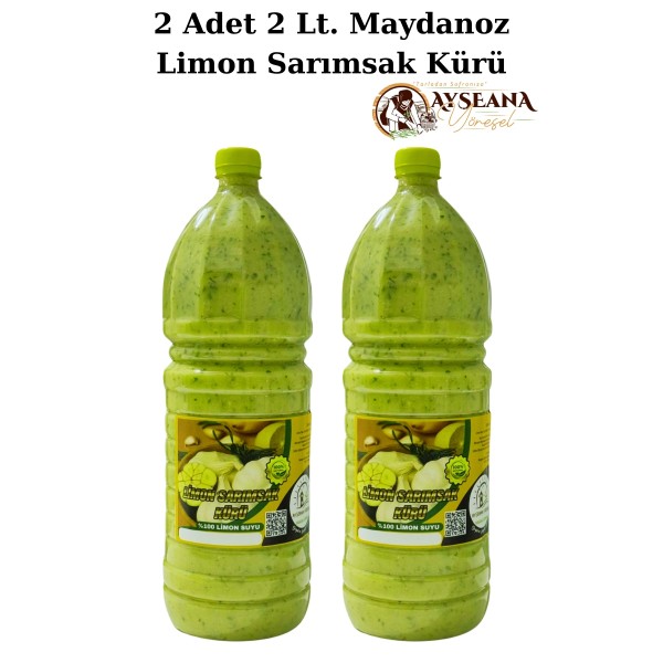 Limon Sarımsak Kürü Maydanozlu 2x2 Lt El Yapımı 