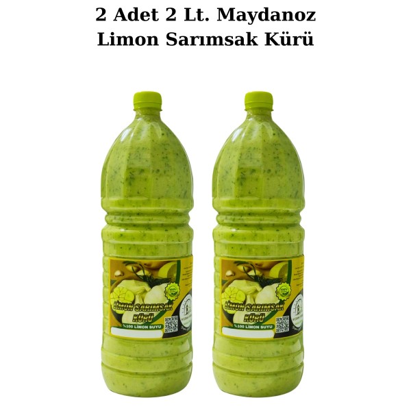 Limon Sarımsak Kürü Maydanozlu 2x2 Lt El Yapımı 