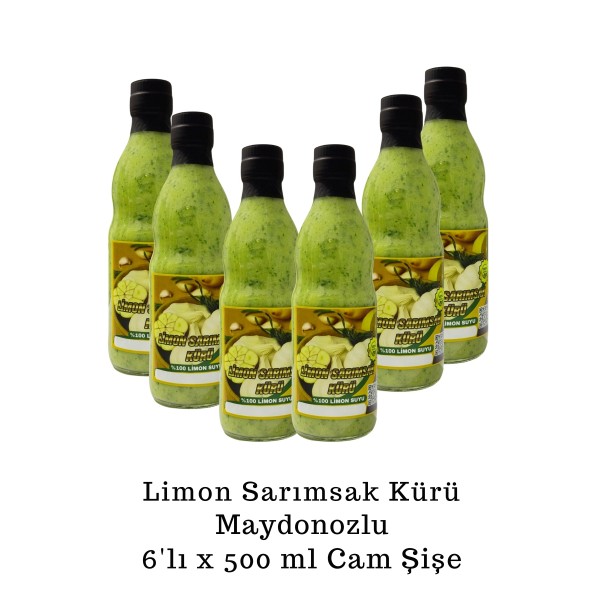 Limon Sarımsak Kürü Maydanozlu 6 x 500 ml Cam El Yapımı