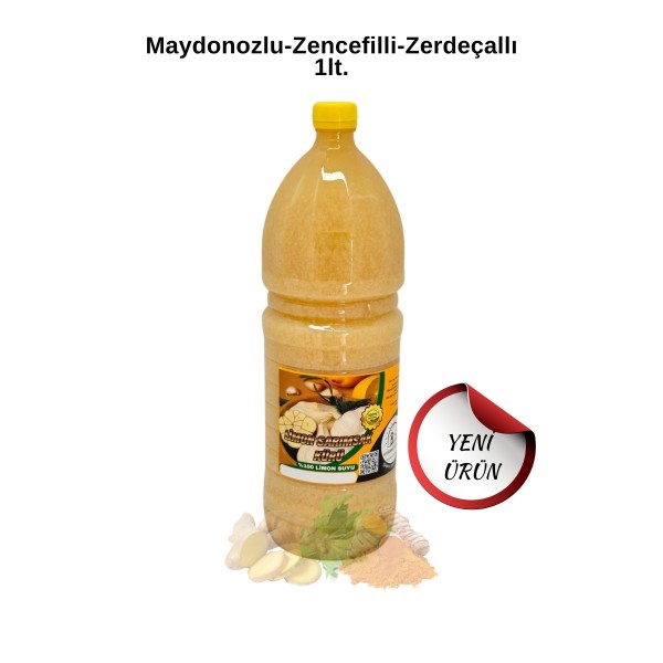 Limon Sarımsak Kürü Pet Şişe 1 lt.El Yapımı Yeni Ürün (Zencefil,Zerdeçal,Maydonoz )