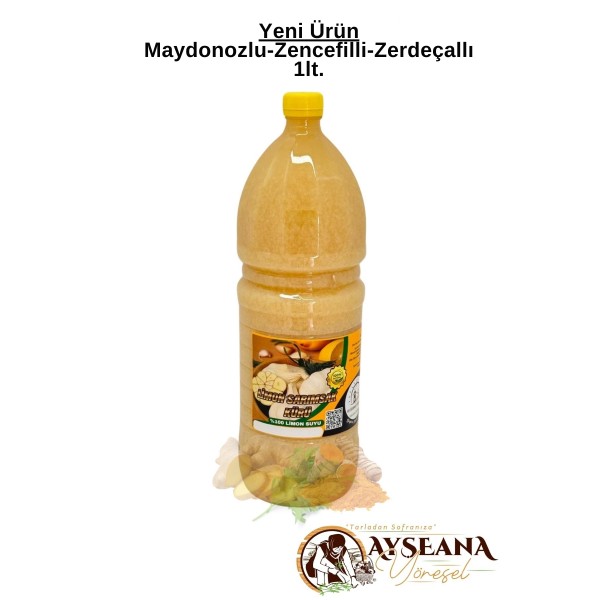 Limon Sarımsak Kürü Pet Şişe 1 lt.El Yapımı Yeni Ürün (Zencefil,Zerdeçal,Maydonoz )