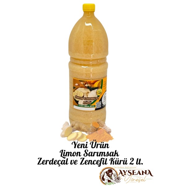 Limon Sarımsak Zencefil Zerdeçal Kürü (2 Litre)
